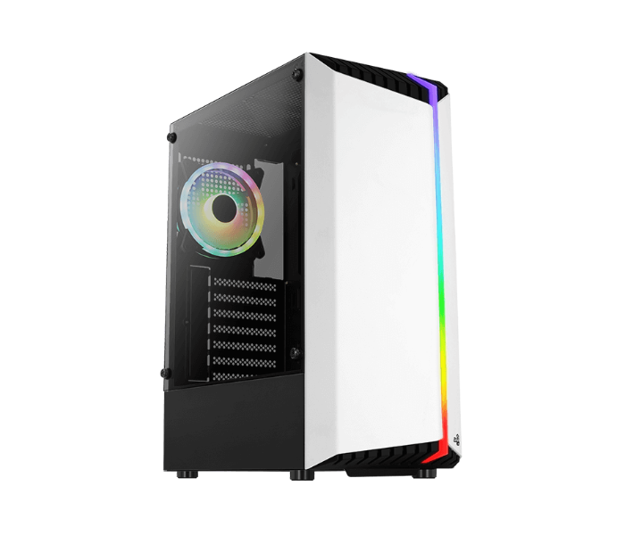 AeroCool Bionic ARGB Mid Tower Case - Black and White - Zoom Image 1