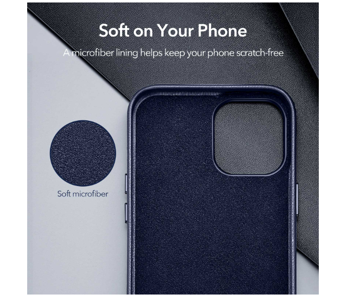 ESR Metro Premium Leather Case For iPhone 12Mini - Blue - Zoom Image 7