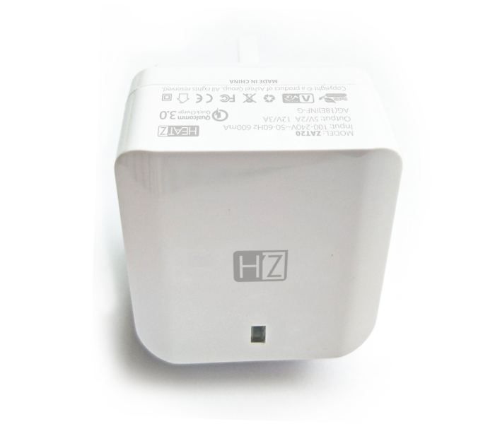 HeatZ ZAT20 Single Port Smart Fast Home Charger with Type C Cable - White - Zoom Image 2