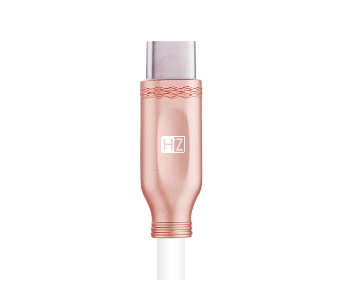 HeatZ ZCT06 1 Meter Metallic Smart Fast Type C Cable - Rose Gold - Zoom Image