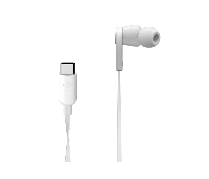 Belkin G3H0002BTBLK In-Ear USB-C Headphones With Mic Control - White - Zoom Image 9