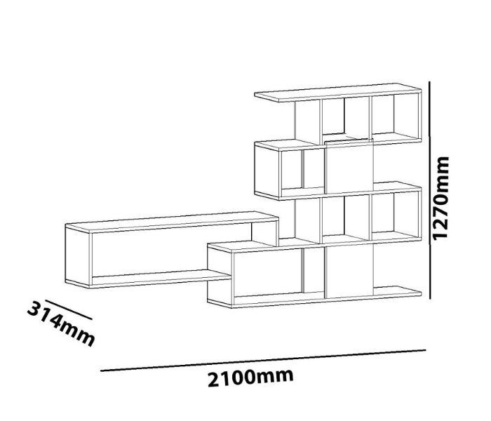 Rosto TV Table - White - Zoom Image 3