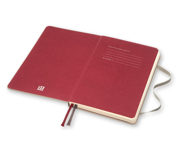 Moleskine 144 Pages Medium Two Go Textile Hard Cover Notebook - Ash Grey - Zoom Image 5