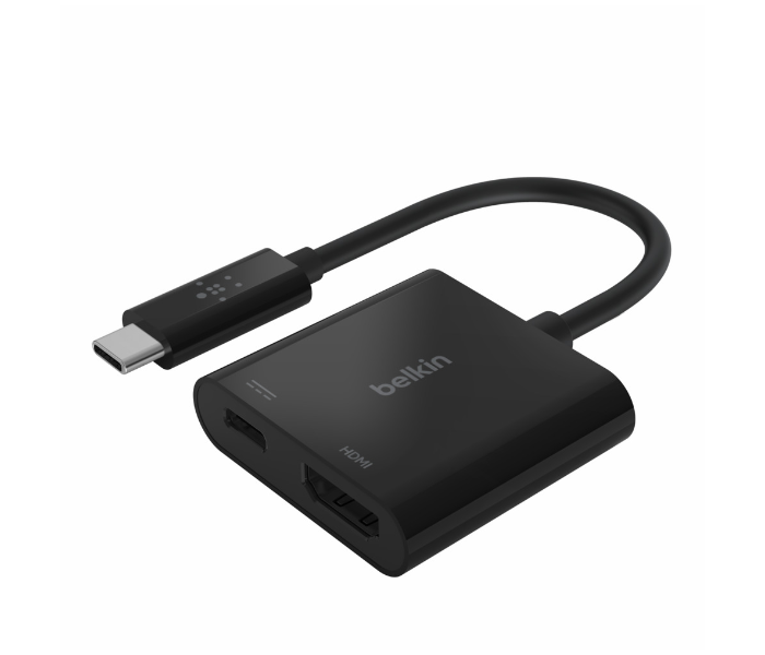 Belkin AVC002btBK USB C to HDMI Plus Charge Adapter - Black - Zoom Image 1