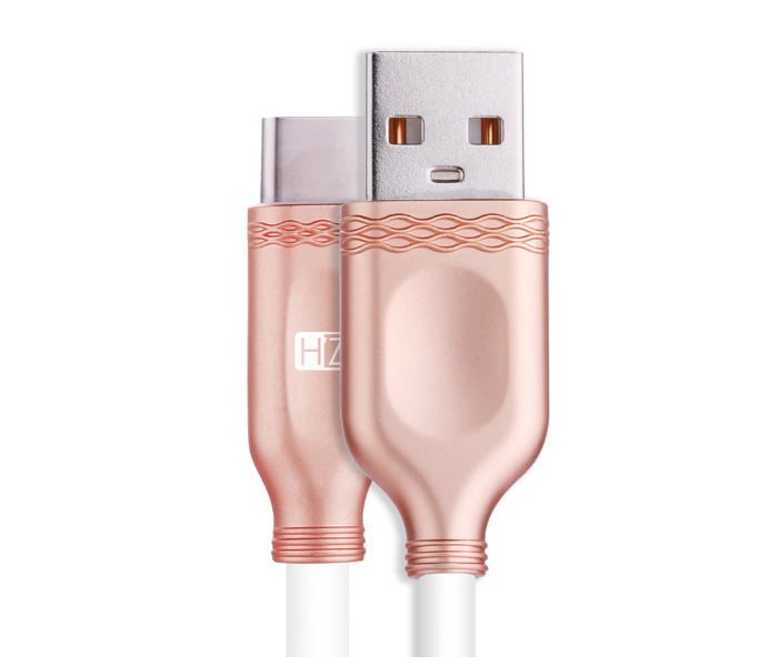 HeatZ ZCT36 3 Meter Metallic Smart Fast Type-C Cable - Rose Gold - Zoom Image 1