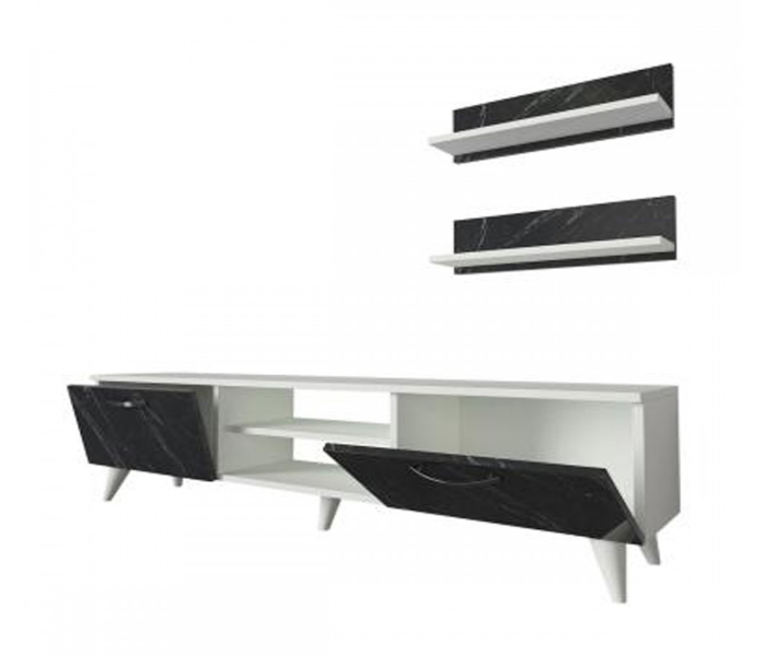 Geacles TV Bench - White And Black - Zoom Image 2