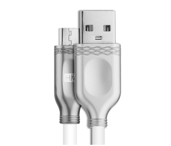 HeatZ ZCS06 1 Meter Metallic Smart Fast Micro USB Cable - Grey - Zoom Image 1