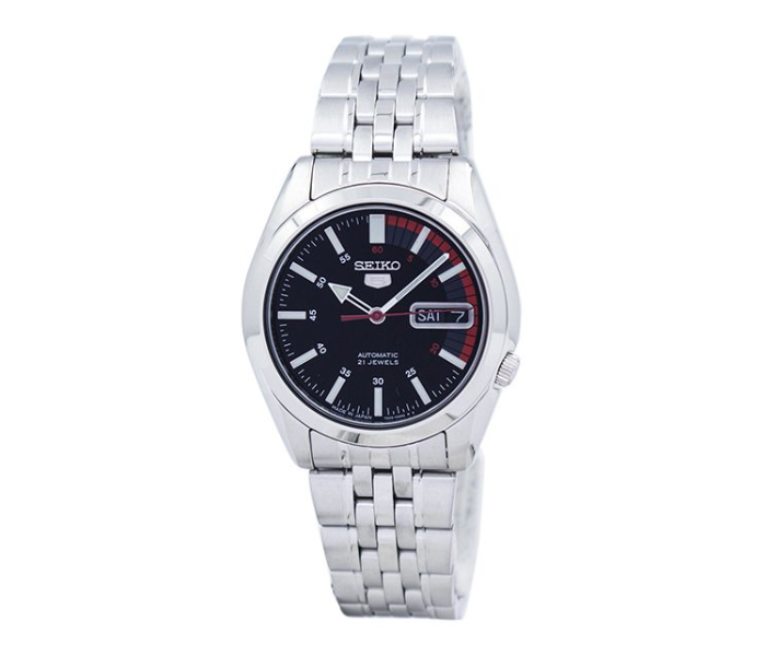 Seiko SNK375 Automatic Stainless Steel Mens Watch - Silver - Zoom Image