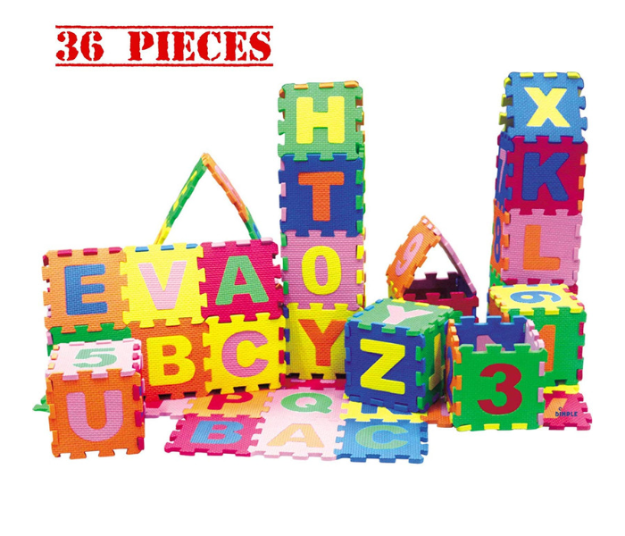 Family Center 22-2063-5N Eva Mat 36 Pieces English Number and Letter - Zoom Image 3