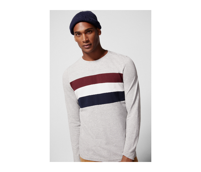 Springfield AW18 Basic Striped T-Shirt Extra Large - Dark Grey - Zoom Image 1