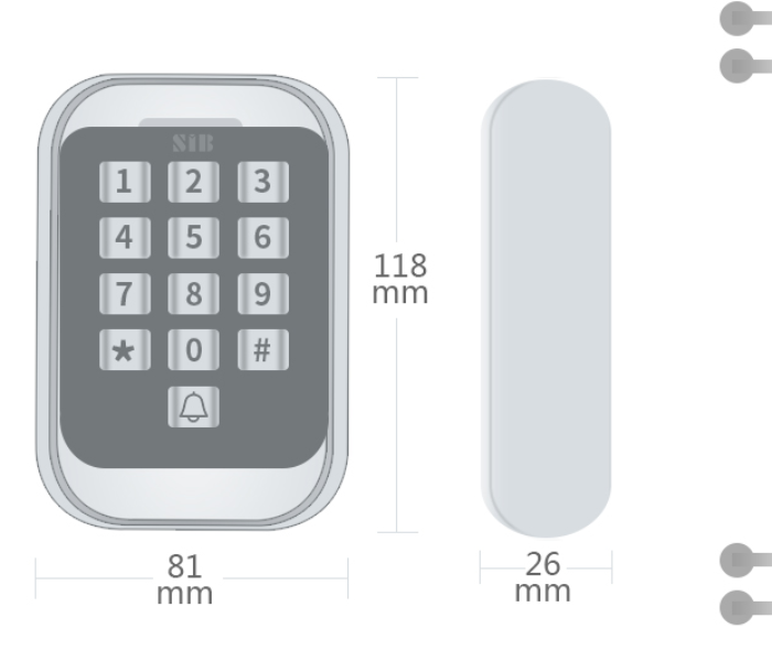 SIB H4 Anti Vandal Standalone Keypad and Card Reader Access Control - Zoom Image 2