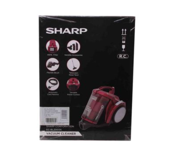 Sharp EC-BL2003A-RZ 2000W Vacuum Cleaner - Red and Black - Zoom Image 2