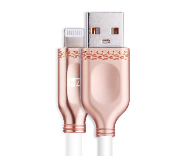 HeatZ ZCI26 2 Meter Metallic Smart Fast Lightning Cable - Rose Gold - Zoom Image 1