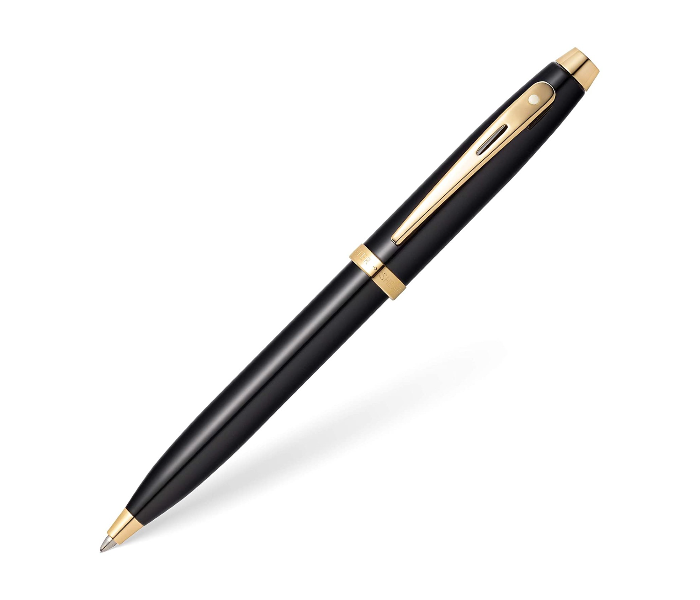 Sheaffer 100 Lacquer Ballpoint Pen with Gold Tone Appointments - Glossy Black - Zoom Image 1