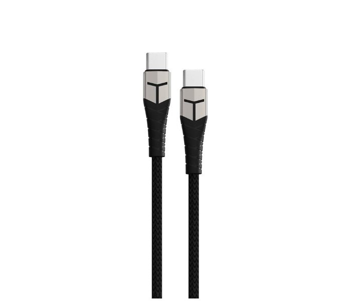 HeatZ ZC25 Type-C To Type-C Fast Charging Cable - Black and Silver - Zoom Image