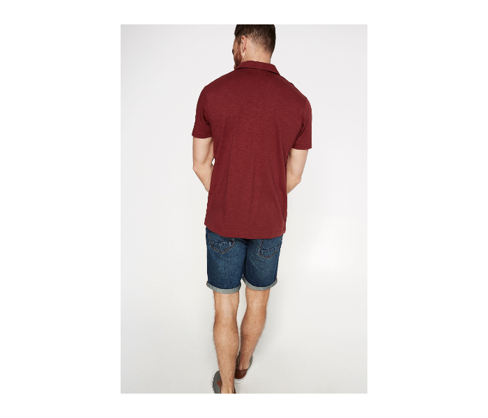 Springfield AW18 Polo Fancy T-Shirt Large For Men - Maroon - Zoom Image 4