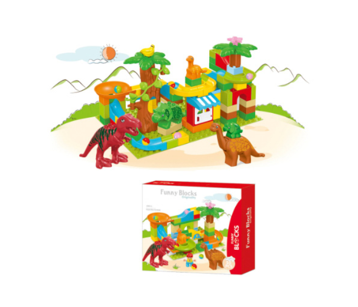 Brytostore BHT259699 50 Blocks Puzzle Dinosaur Slide Park - Zoom Image