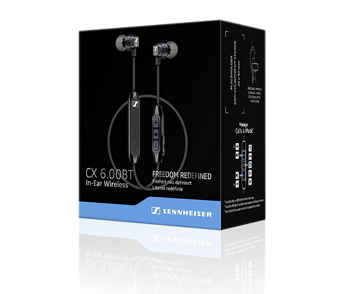 Sennheiser 507447 CX 6.00BT Bluetooth Wireless Neckband - Black - Zoom Image 5