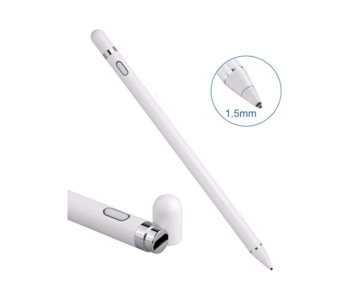 Multipurpose Touch Screen Stylus Pen Smart Pencil Digital Compatible iPad and Most Tablet - White - Zoom Image 3