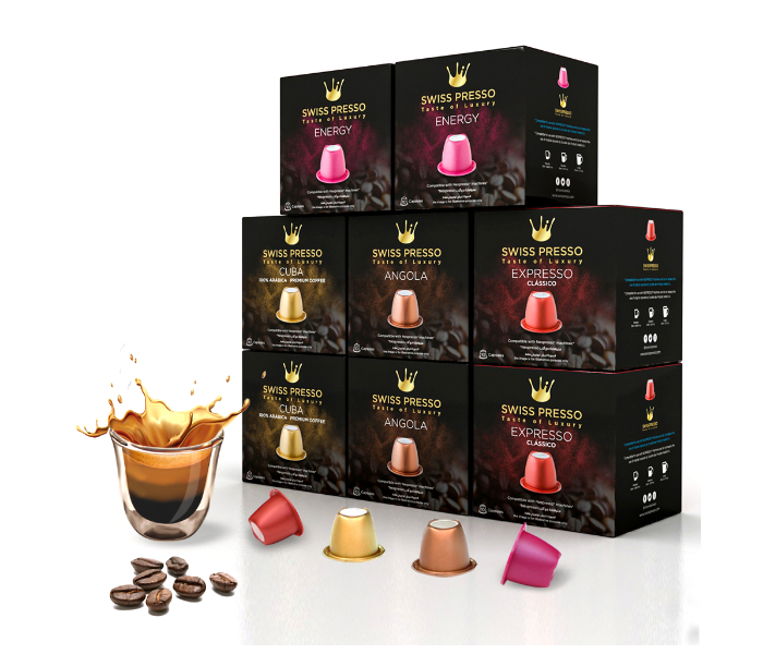 Swiss Presso 8 boxes of 80 capsules Compatible for Nespresso and Espresso - Zoom Image 1