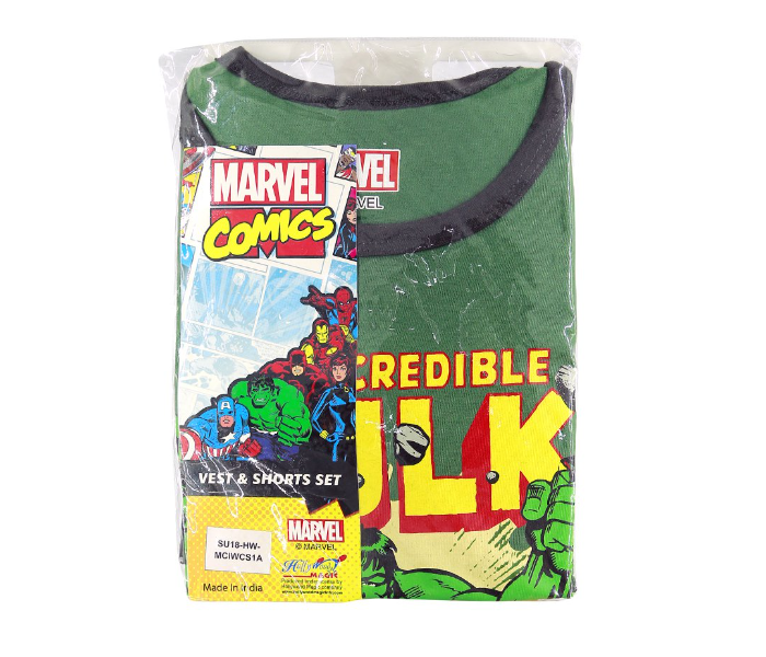 Marvel MCIWCS1A 10 Years Comics Vest and Shorts Set - Green  - Zoom Image