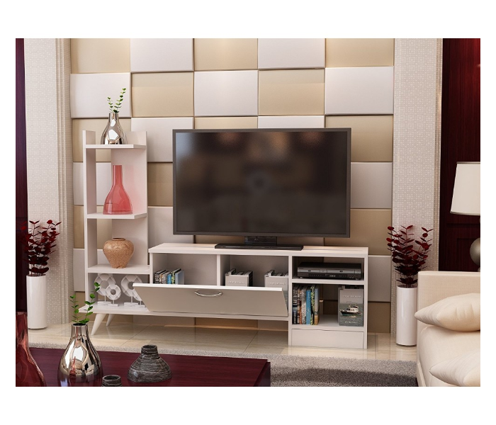 White Demet TV Table - Beige - Zoom Image 4