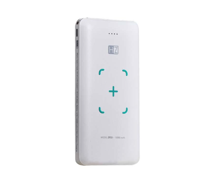 HeatZ ZP23 10000 mAh Wireless Powerbank with Micro USB Cable and Type C Lightning Connector - White - Zoom Image