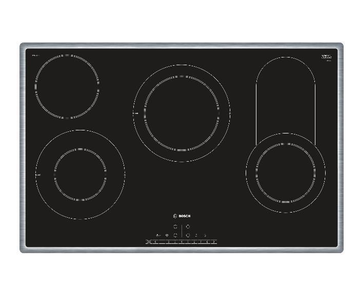 Bosch PKC845FP1M Series 6 80 cm Electric Hob - Black - Zoom Image 1