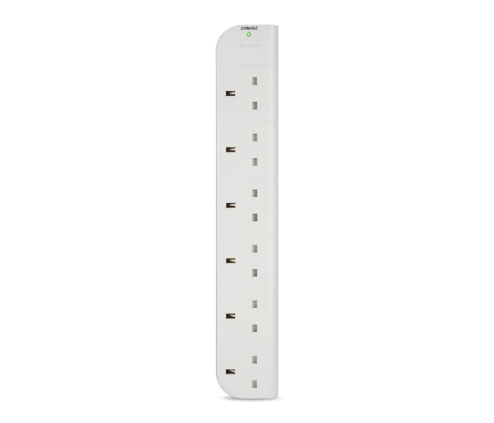 Belkin F9E600UK3M 3 Metre 6 Socket SurgeStrip - White - Zoom Image 2