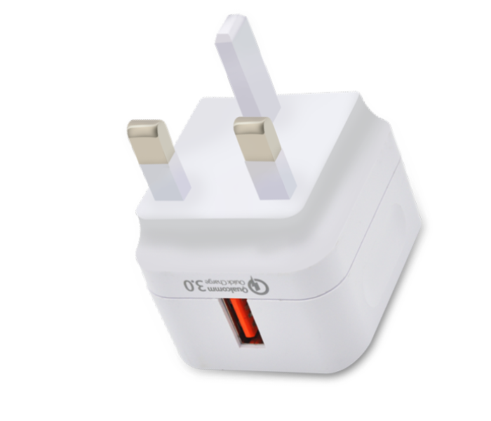 HeatZ ZAT20 Single Port Smart Fast Home Charger with Type C Cable - White - Zoom Image 3