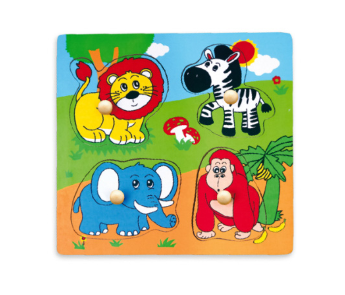 Brytostore BHT59563 Wooden Flat Wild Animals Puzzle - Zoom Image