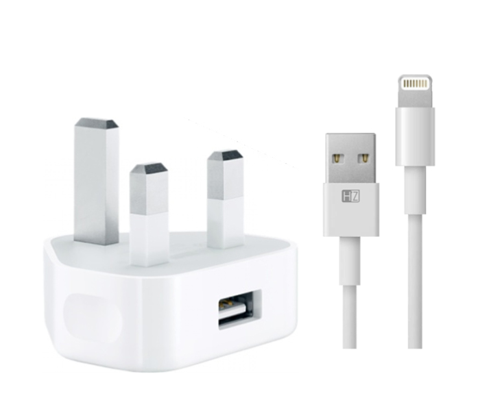 HeatZ ZAI12 Single Port Home Charger with Lightning Cable - White - Zoom Image 4