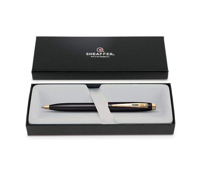 Sheaffer 100 Lacquer Ballpoint Pen with Gold Tone Appointments - Black - Zoom Image 3