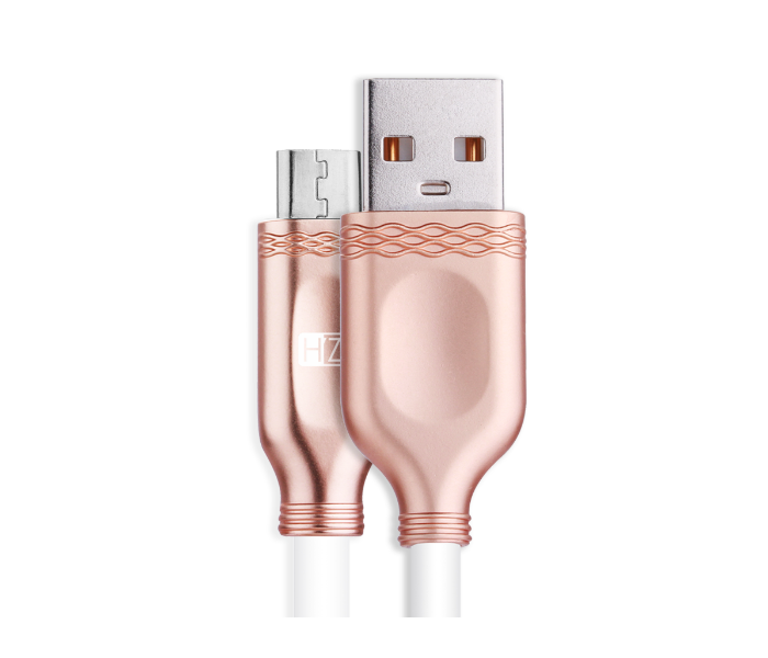 HeatZ ZCS06 1 Meter Metallic Smart Fast Micro USB Cable - Rose Gold - Zoom Image 1