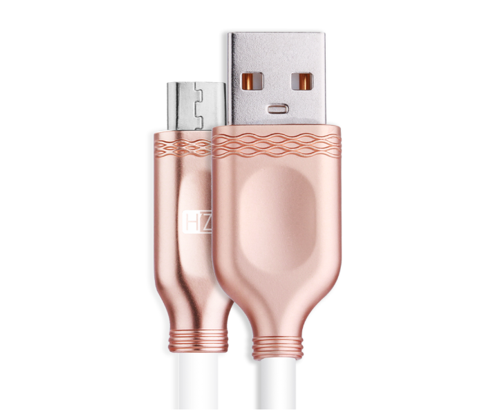 HeatZ ZCS26 2 Meter Metallic Smart Fast Micro USB Cable - Rose Gold - Zoom Image 1