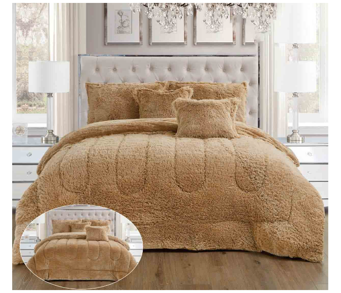 Set of 6 Pieces New Style Comforter - Beige - Zoom Image