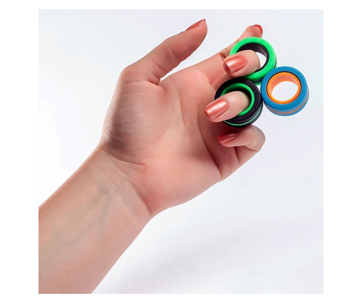 Stress Relief Magnetic Rings Fidget Spinner Toy - Zoom Image 3