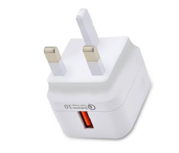 HeatZ ZAT20 Single Port Smart Fast Home Charger with Type C Cable - White - Zoom Image 1