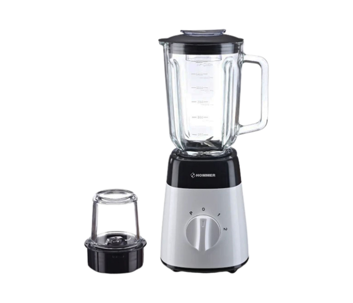 Hommer HSA205-03 500W Blender And Grinder With Glass Jar – Black and Clear - Zoom Image 1