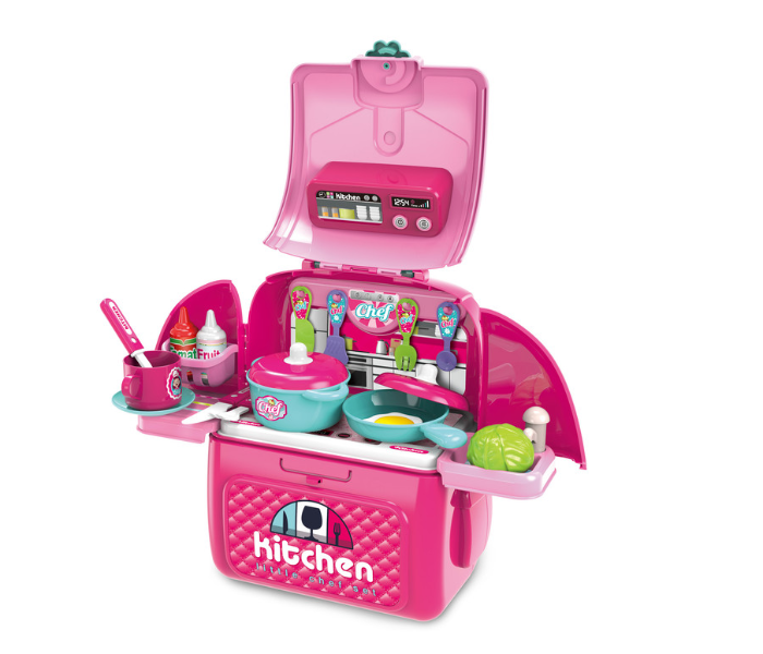 Family Center 18-008-961A Kitchen Play Set - Pink - Zoom Image 1