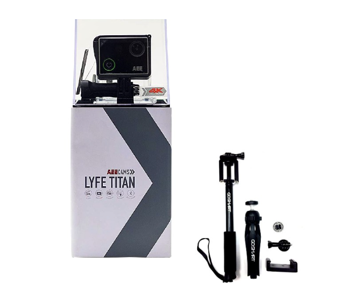 AEE Lyfe Titan Ultra 4K Free Gosmart Selfie Kit - White - Zoom Image 2