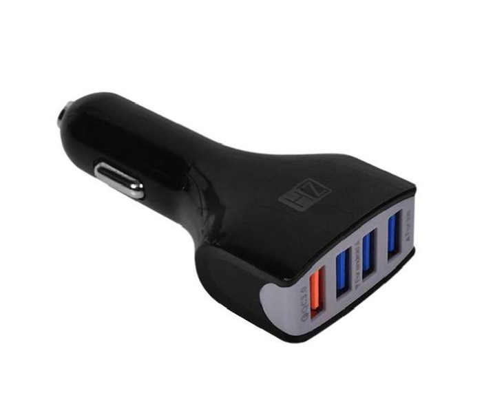 HeatZ ZCC021 Four Port Smart Fast Car Charger - Black - Zoom Image 1