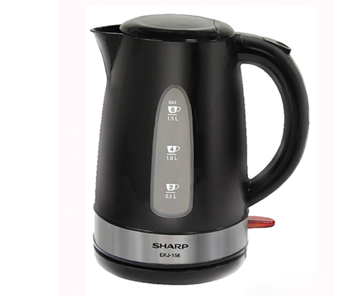 Sharp EKJ-156-3 1.5 Litre Plastic Electric Kettle - Black - Zoom Image