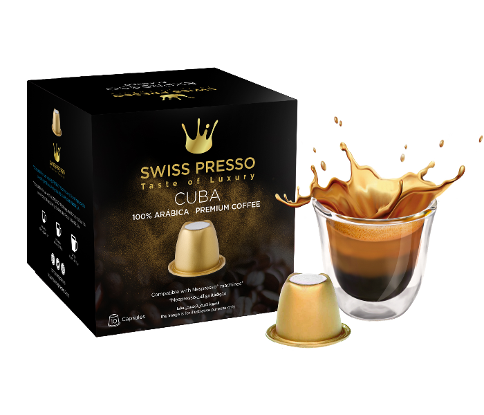 Swiss Presso Cuba 1 box of 10 capsules Compatible for Nespresso and Espresso - Zoom Image 1