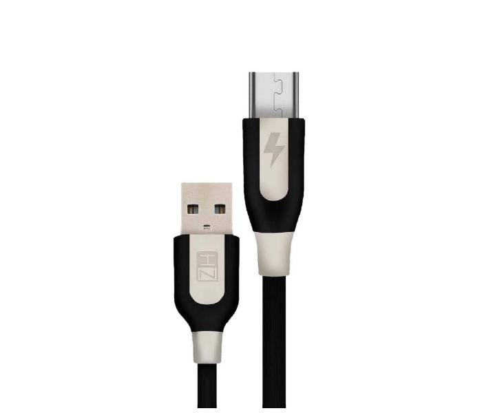 HeatZ ZCS04 1 Meter PVC Rubber Mix Material Fast Micro USB Cable - Black and White - Zoom Image