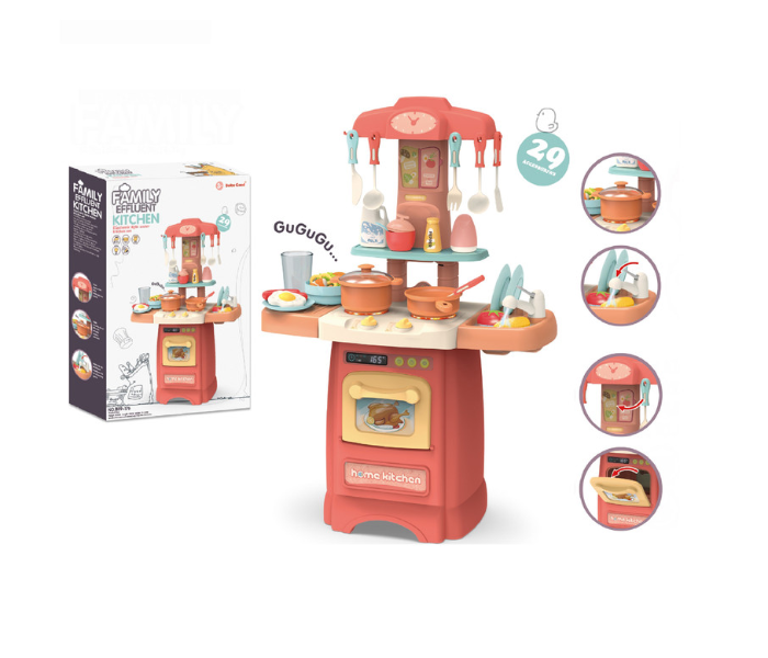 Family Center 18-889-175 Kitchen Play Set With Light And Music - Orange - Zoom Image 2