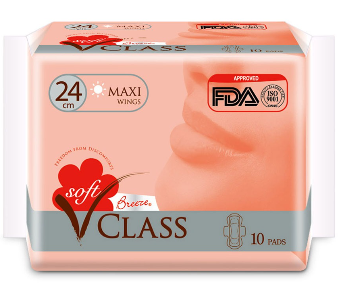 Vclass 10 pieces 24cm Soft Day Sanitary Pads - Zoom Image