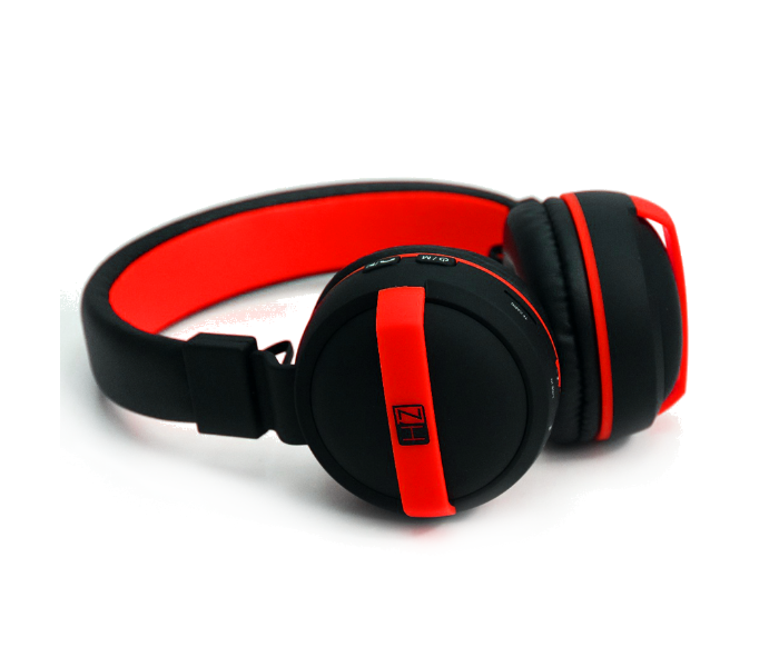 HeatZ ZB40 Wireless Bluetooth Stereo Headphone - Black and Red - Zoom Image