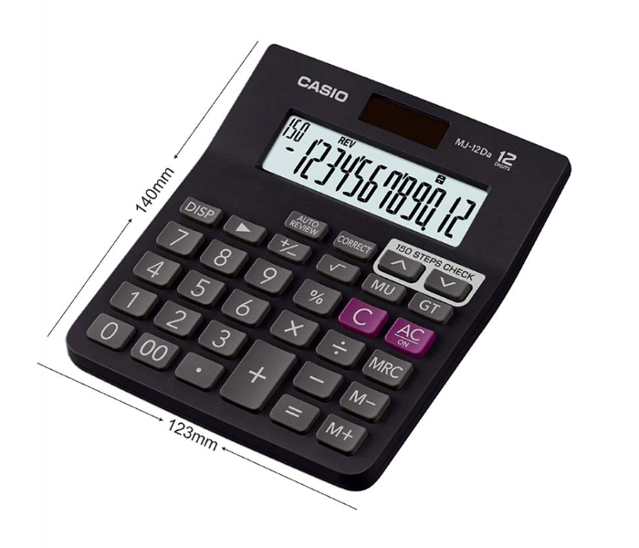 Casio MJ-12Da Plus Desktop Type Calculator - Black - Zoom Image 2