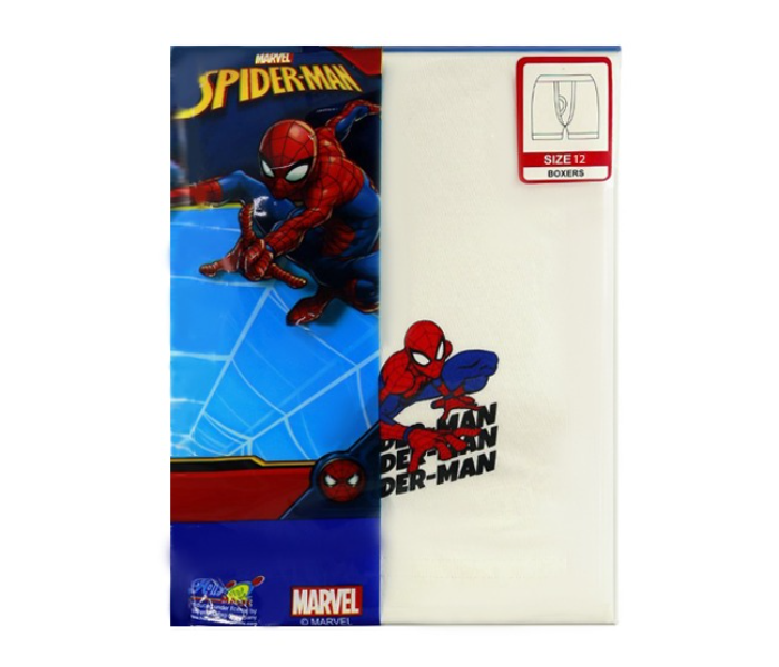 Marvel SPMWIB1 12 Years Spiderman Boxers - White - Zoom Image